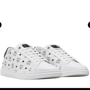 MCM Monogram White and Black Sneakers